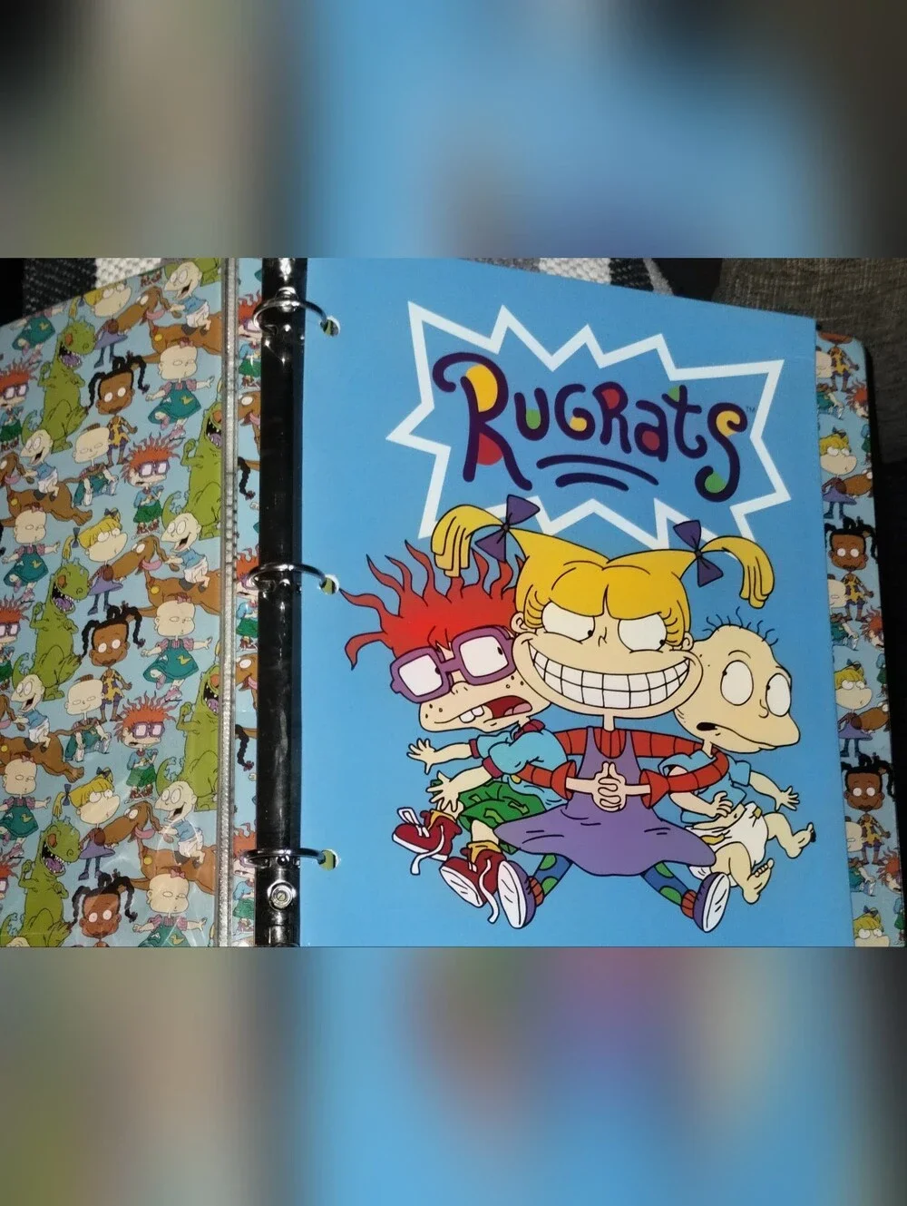 New Rugrats Reptar Rules! 3 Ring Binder Folder, Spiral Notebook & Paper Pad .